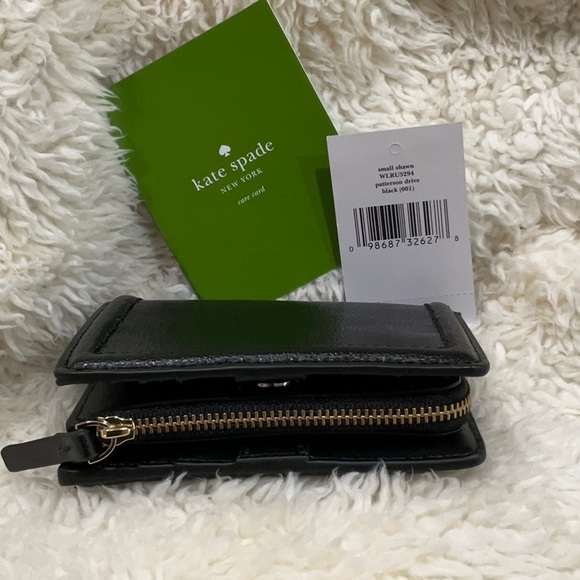 NWT, Kate Spade, Black Leather Patterson Drive Small Shawn Bifold Wallet - Picture 12 of 14